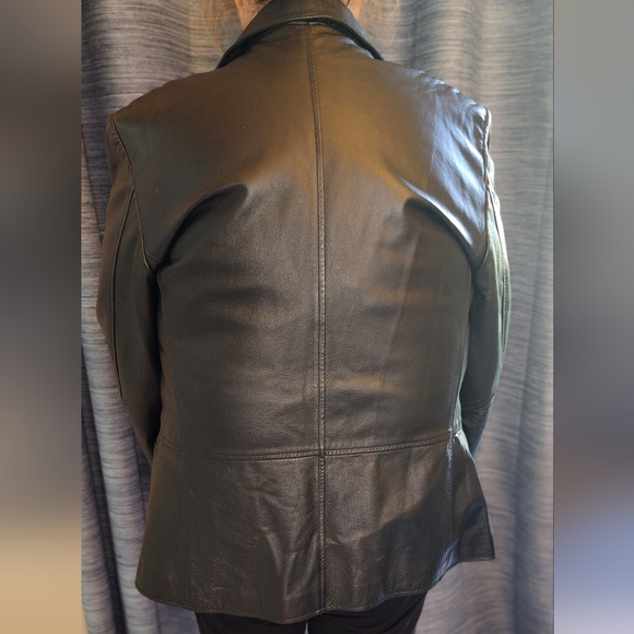 Leather Black Jacket Size Large Clio Leather - Picture 5 of 11